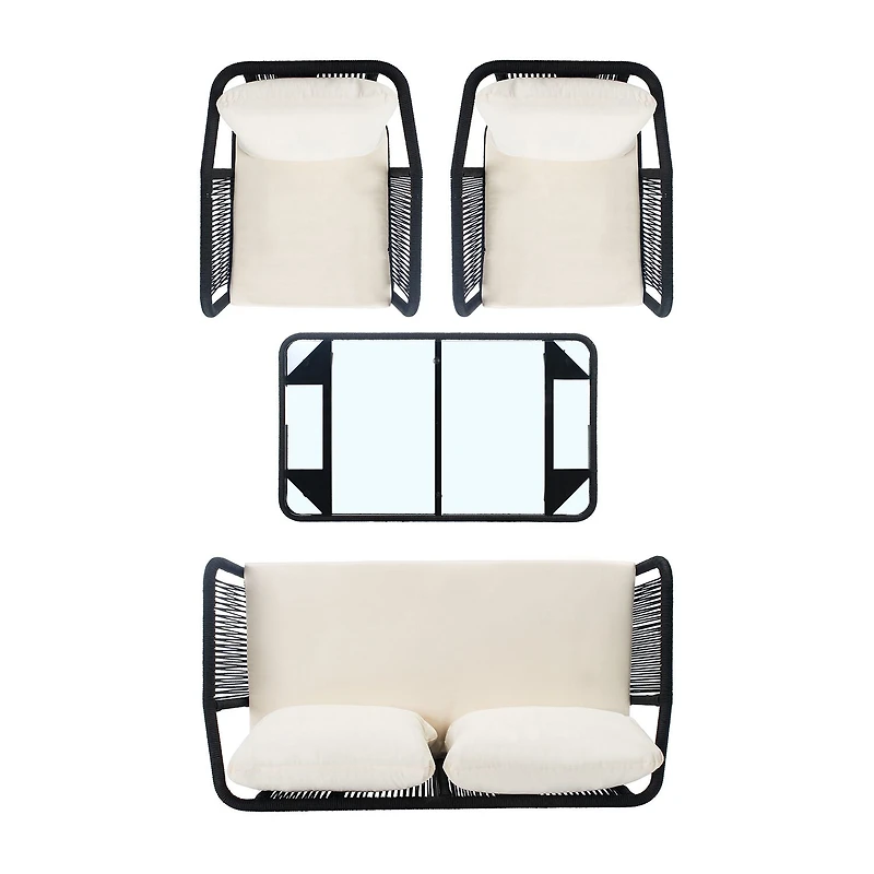 Safavieh Torsla 4-pc. Conversation Set Cushioned