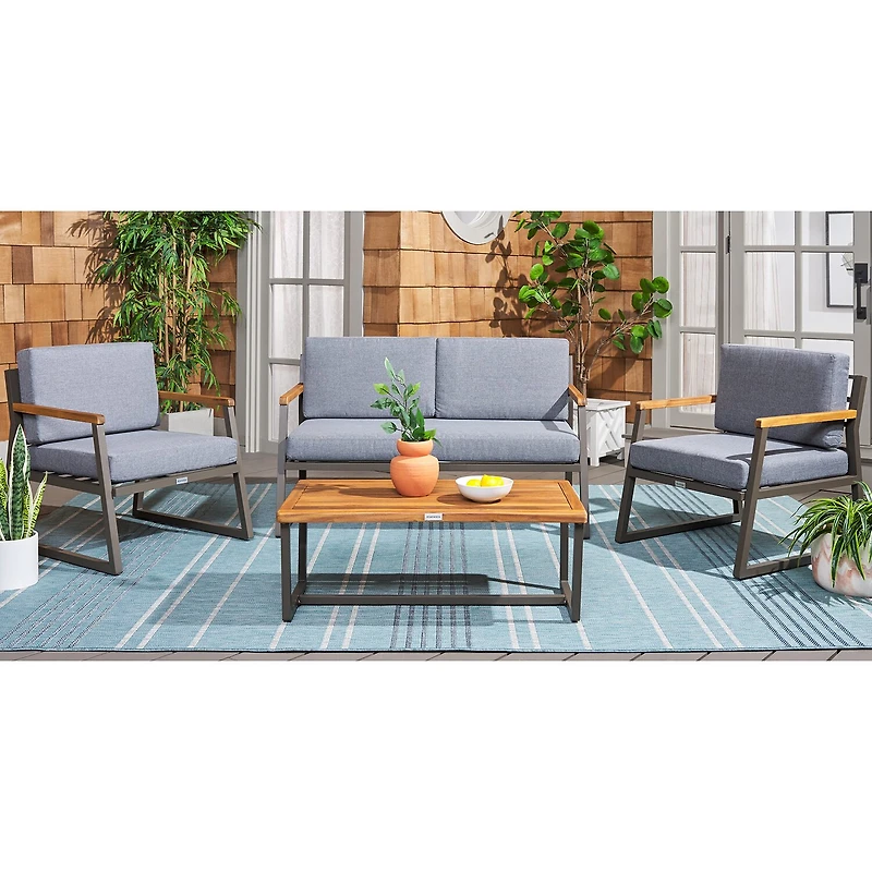 Safavieh Randolph 4-pc. Conversation Set Cushioned