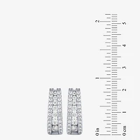 (G / Si2) Womens 1 1/2 CT. T.W. Lab Grown White Diamond 14K Gold 20.9mm Hoop Earrings