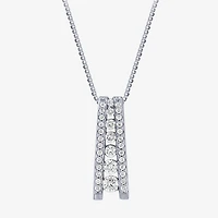 (G / Si2) Womens 1/2 CT. T.W. Lab Grown White Diamond 14K Gold 18 Inch Pendant Necklace