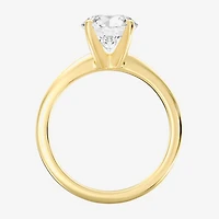 Womens 2 CT. Natural White Diamond 14K Gold Round Solitaire Engagement Ring