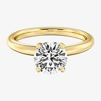 Womens 2 CT. Natural White Diamond 14K Gold Round Solitaire Engagement Ring