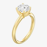 Womens 2 CT. Natural White Diamond 14K Gold Round Solitaire Engagement Ring