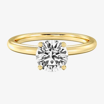 Classic Collection Womens 1 1/2 CT. Natural White Diamond 14K Gold Round Solitaire Engagement Ring