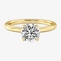 Classic Collection Womens 1 1/2 CT. Natural White Diamond 14K Gold Round Solitaire Engagement Ring