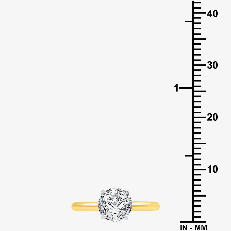 Classic Collection Womens 1 1/2 CT. Natural White Diamond 14K Gold Round Solitaire Engagement Ring