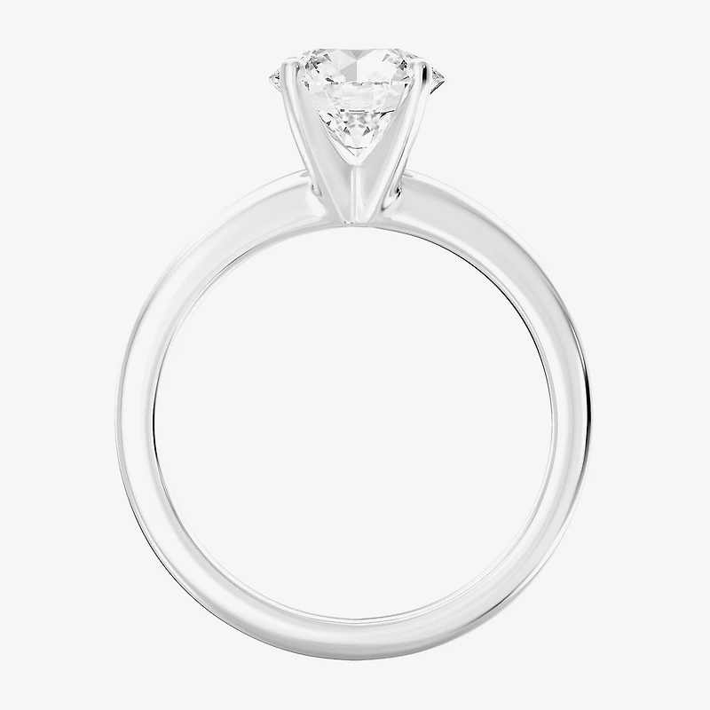 1 1/2 CT..Round Lab-Grown (G / Si2) Diamond Solitaire Engagement Ring 14K Gold