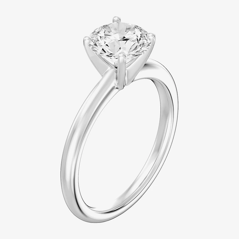 1 1/2 CT..Round Lab-Grown (G / Si2) Diamond Solitaire Engagement Ring 14K Gold