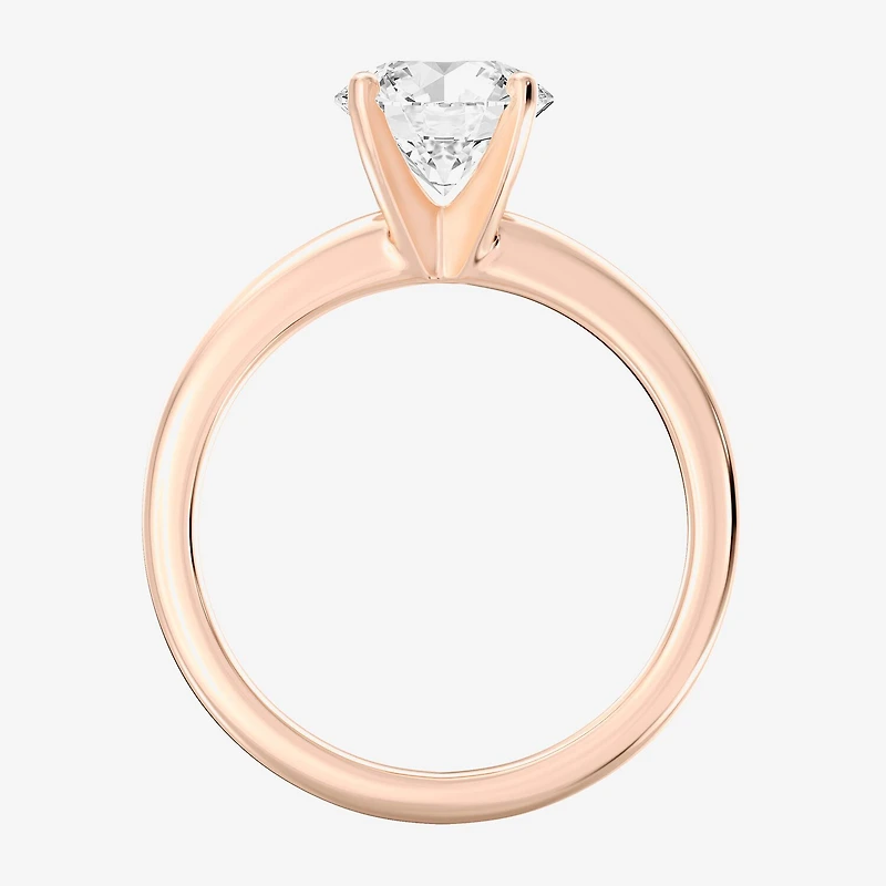 1 1/2 CT..Round Lab-Grown (G / Si2) Diamond Solitaire Engagement Ring 14K Gold