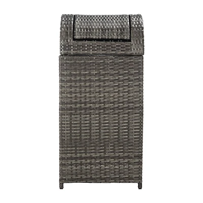 Wicker Patio Trash Cans