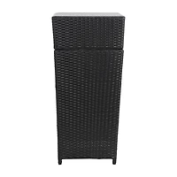 Wicker Patio Trash Cans