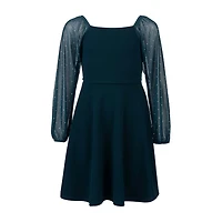 Speechless Big Kid Girls Long Sleeve Skater Dress