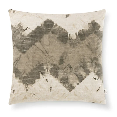Indigo Road by Egypt Sherrod Kanoko Shibori Chevron 100% Cotton Square Throw Pillow
