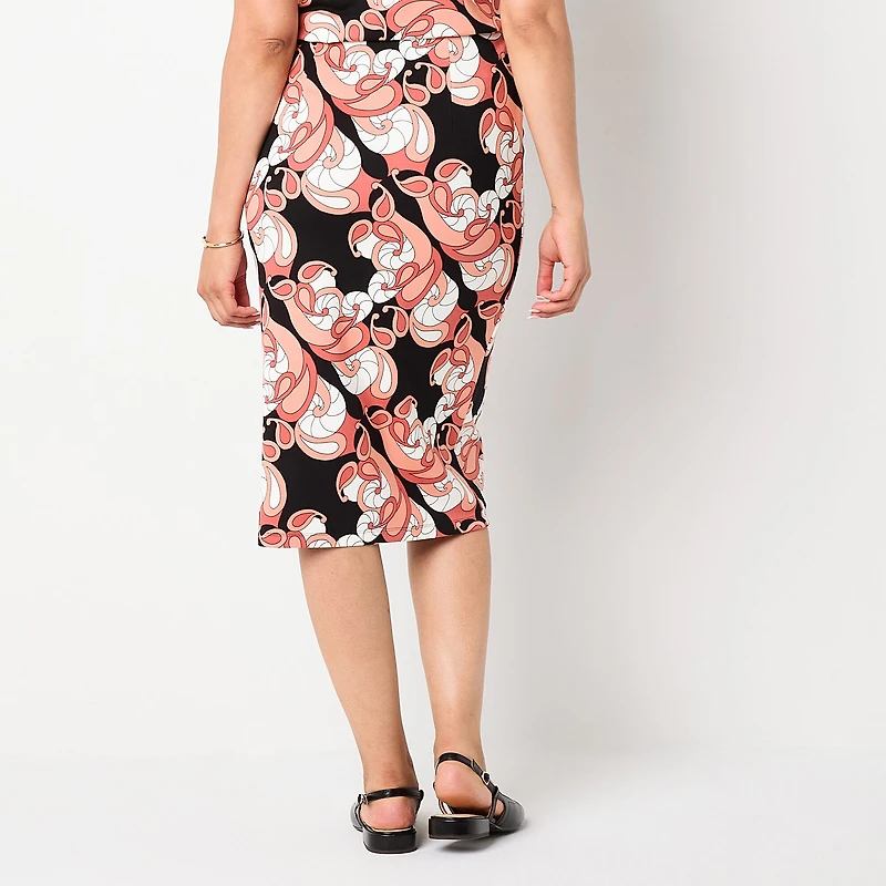 Liz Claiborne Womens Midi Pencil Skirt