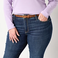 St. John's Bay Womens Mid Rise Secretly Slender Skinny Fit Jean