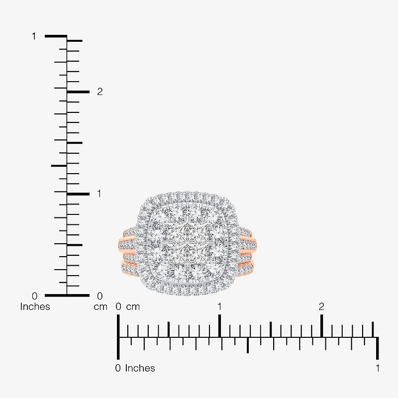 Limited Edition! Womens 1 CT.T.W. Natural Diamond 10K or 14K Gold Cushion Halo Bridal Set