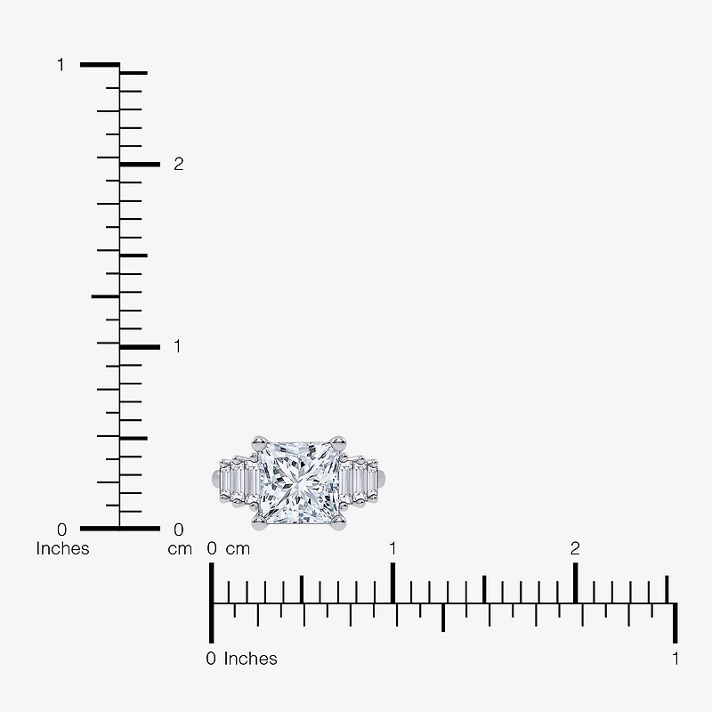 Signature By Modern Bride (G-H, Vs2-Si1) Womens 3 5/8 Ct. T.W. Lab Grown White Diamond 14K Gold Side Stone Engagement Ring