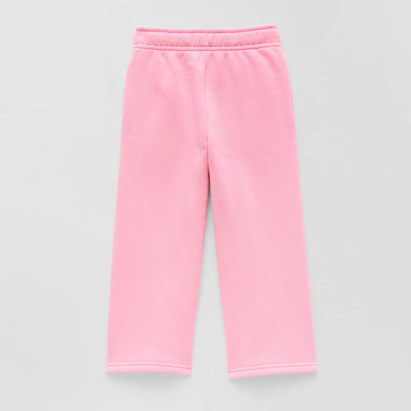 Okie Dokie Toddler & Little Girls Wide Leg Regular Fit Fleece Pull-On Pant