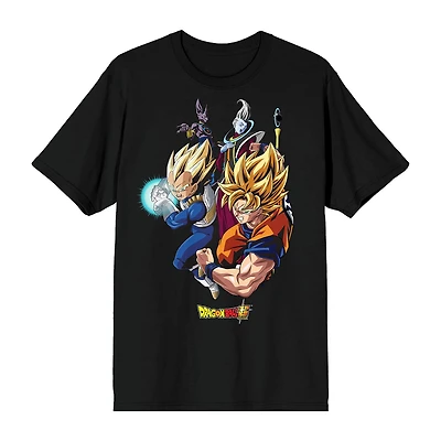 Mens Short Sleeve Anime Dragon Ball Z Graphic T-Shirt