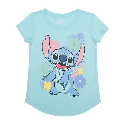Little & Big Kid Girls Crew Neck Short Sleeve Regular Fit Graphic T-Shirt
