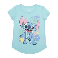 Little & Big Kid Girls Crew Neck Short Sleeve Regular Fit Graphic T-Shirt