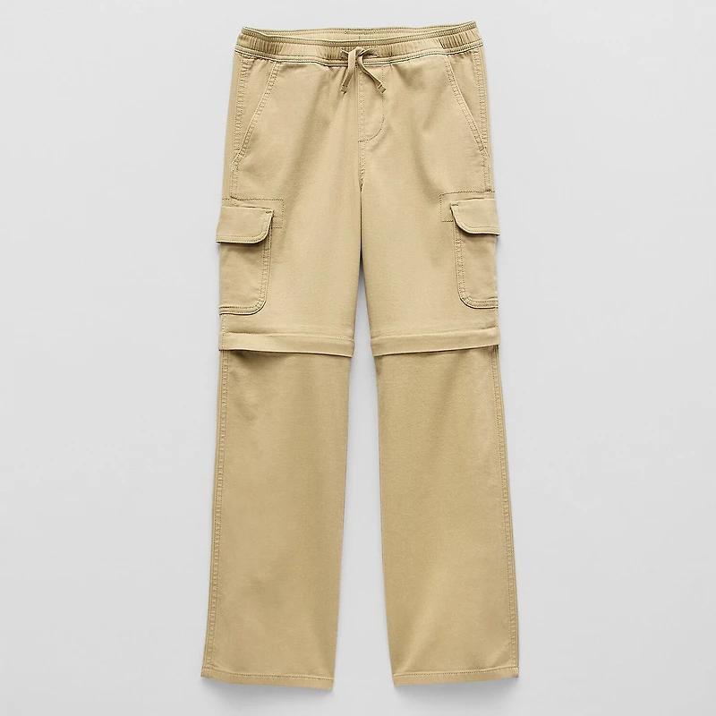 Thereabouts Loose Fit Zip Off Little & Big Kid Boys Straight Husky Cargo Pant