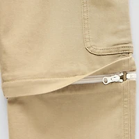 Thereabouts Loose Fit Zip Off Little & Big Kid Boys Straight Husky Cargo Pant