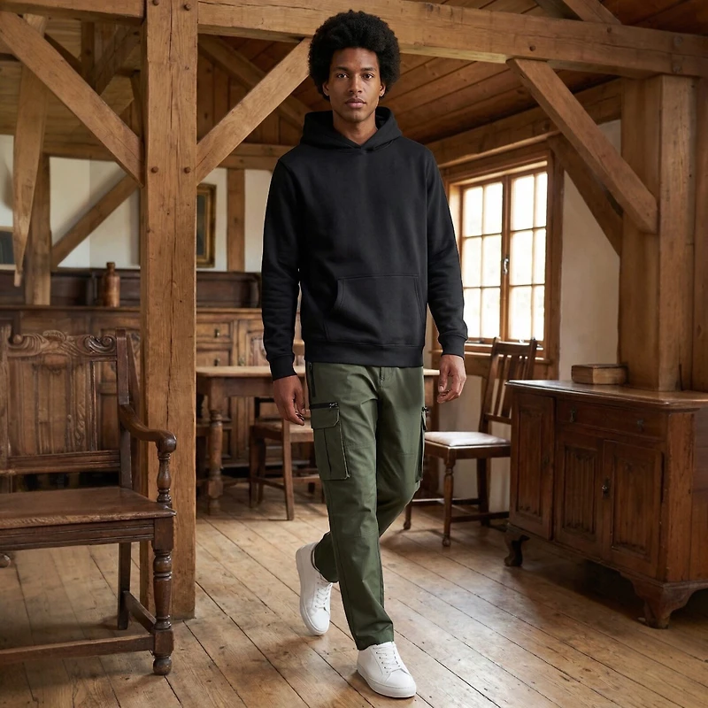 Royal Threads Mens Easy-on + Easy-off Long Sleeve Hoodie