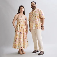 Hope & Wonder AAPI Mens Open Neck Short Sleeve Pullover Shirt