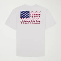 IZOD Saltwater Americana Mens Crew Neck Short Sleeve Regular Fit Graphic T-Shirt