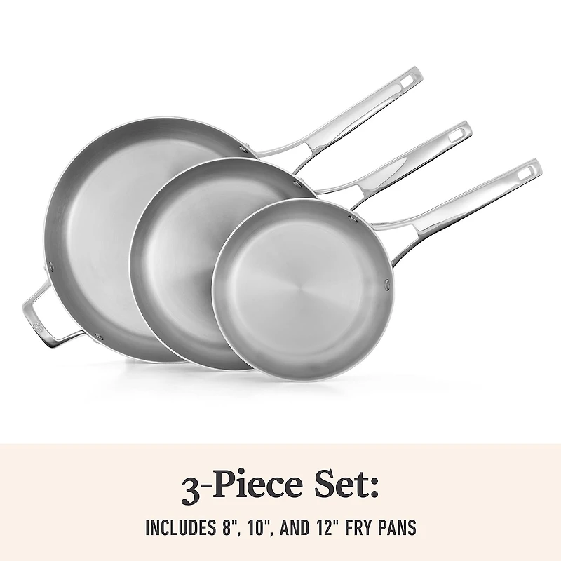 Calphalon Premier Stainless Steel 3-pc. Frying Pan Set