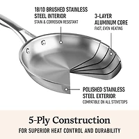 Calphalon Premier Stainless Steel 10" Frying Pan