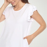White Mark Ruffle 2-pc. Pant Set