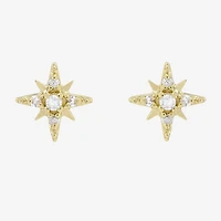 Limited Quantities! Diamond Accent Natural White Diamond 14K Gold 5.6mm Stud Earrings
