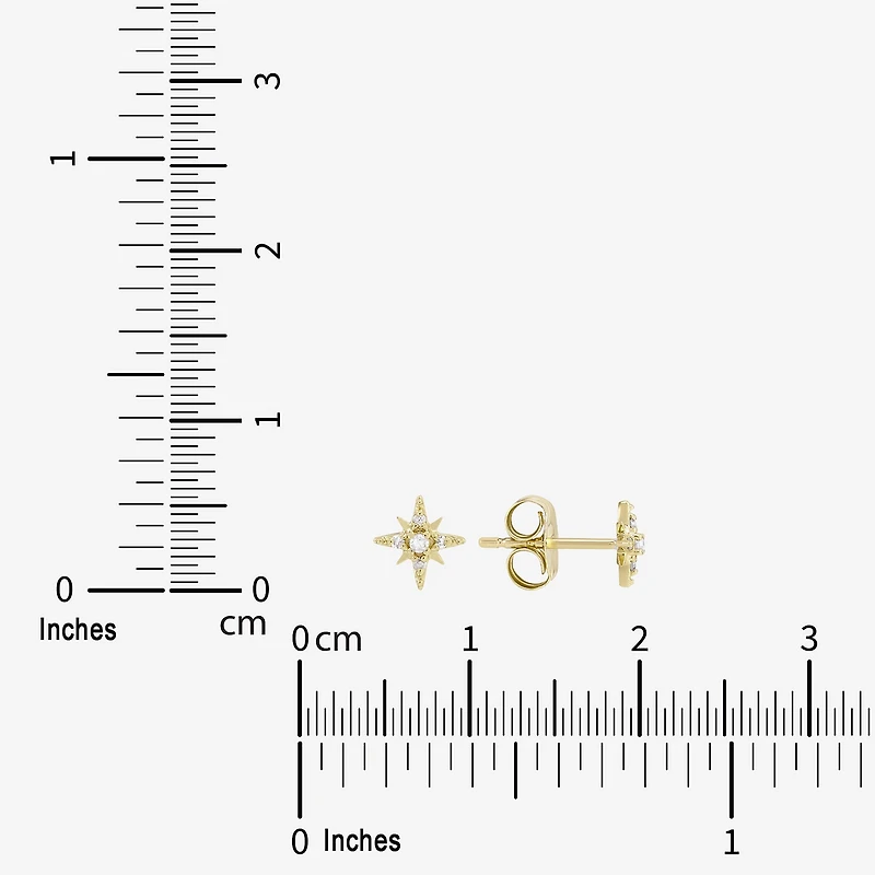 Limited Quantities! Diamond Accent Natural White Diamond 14K Gold 5.6mm Stud Earrings