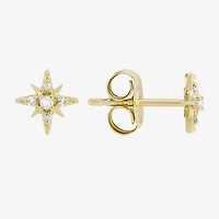 Limited Quantities! Diamond Accent Natural White Diamond 14K Gold 5.6mm Stud Earrings