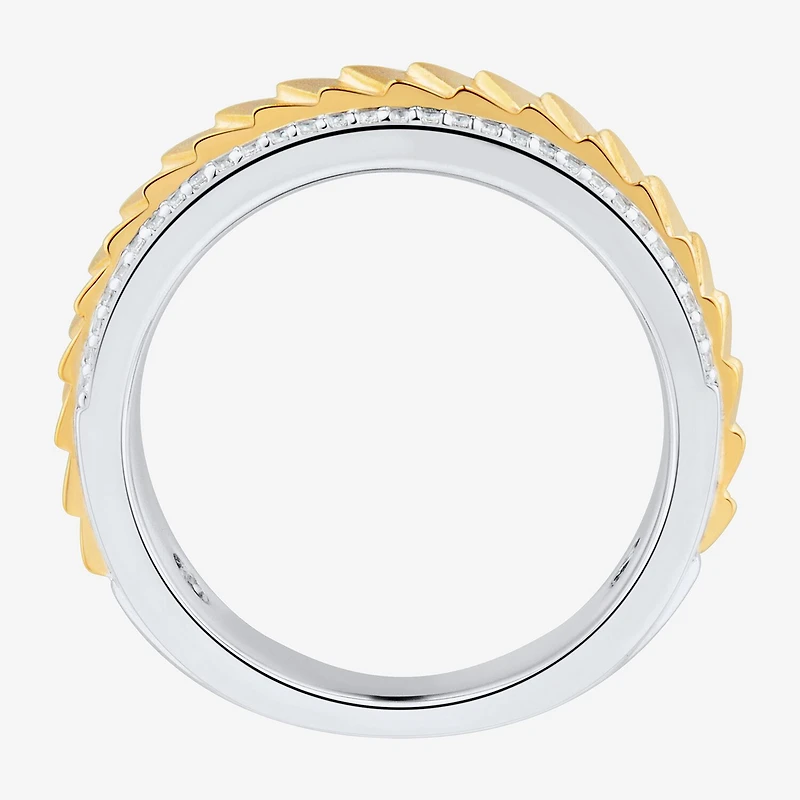 Limited Quantities! Mens 1/5 CT. Natural White Diamond 10K Two Tone Gold Fashion Ring