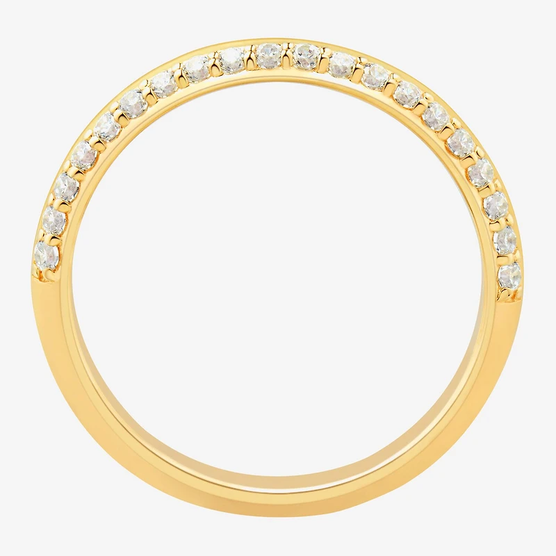 Limited Quantities! Womens 2.5MM 1/5 CT. Lab Grown White Diamond 18K Gold Over Silver Band
