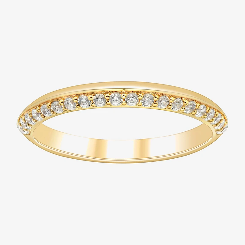 Limited Quantities! Womens 2.5MM 1/5 CT. Lab Grown White Diamond 18K Gold Over Silver Band