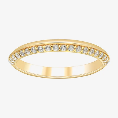 Limited Quantities! Womens 2.5MM 1/5 CT. Lab Grown White Diamond 18K Gold Over Silver Band