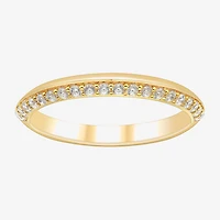 Limited Quantities! Womens 2.5MM 1/5 CT. Lab Grown White Diamond 18K Gold Over Silver Band