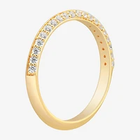 Limited Quantities! Womens 2.5MM 1/5 CT. Lab Grown White Diamond 18K Gold Over Silver Band
