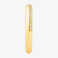 Limited Quantities! Womens 2.5MM 1/5 CT. Lab Grown White Diamond 18K Gold Over Silver Band