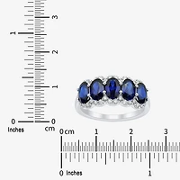 Limited Quantities! Womens 9M 1/3 CT. T.W. Lab Created Blue Sapphire 14K Gold Band