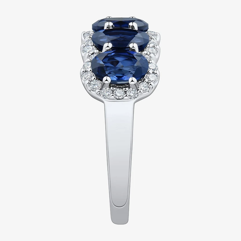 Limited Quantities! Womens 9M 1/3 CT. T.W. Lab Created Blue Sapphire 14K Gold Band