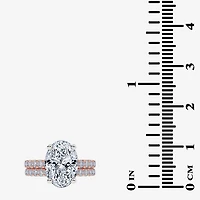 Signature By Modern Bride (G / Vs2-Si1) Womens 6 CT. T.W. Lab Grown White Diamond 14K Gold Oval Side Stone Bridal Set