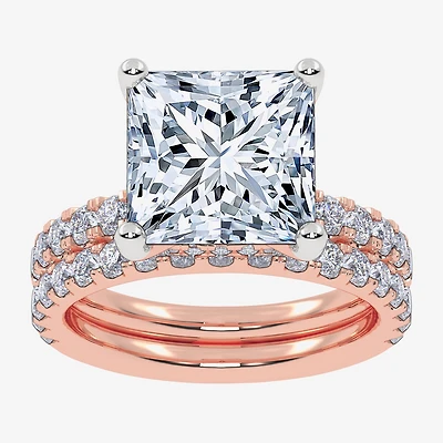 Signature By Modern Bride (G / Vs2-Si1) Womens 4 CT. T.W. Lab Grown White Diamond 14K Gold Side Stone Bridal Set