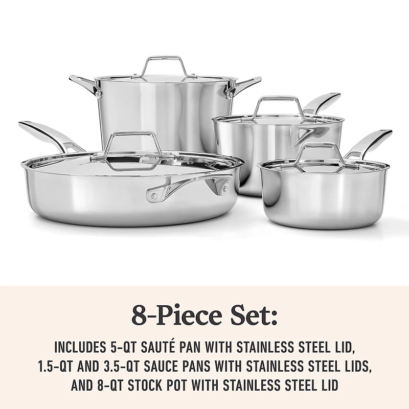 Calphalon Premier Stainless Steel -pc. Cookware Set
