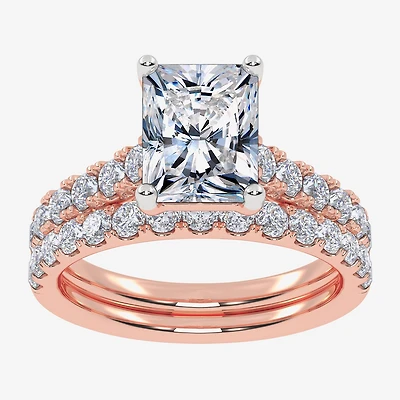Signature By Modern Bride (G-H / Vs2-Si1) Womens 3 CT. T.W. Lab Grown White Diamond 14K Gold Side Stone Bridal Set
