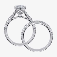Signature By Modern Bride (G-H / Vs2-Si1) Womens 4 CT. T.W. Lab Grown White Diamond 14K Gold Marquise Side Stone Bridal Set